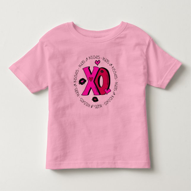 Camiseta De Bebé Abrazos y besos de San Valentín (Anverso)