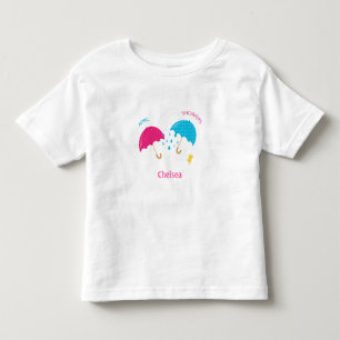 Camiseta De Bebé Abril lluvioso día de paraguas con nombre