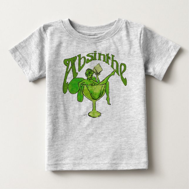 Camiseta De Bebé Absinthe Chica En Vidrio (Anverso)