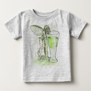 Camiseta De Bebé Absinthe La Fee Verte Fairy With Glass (no hay tex