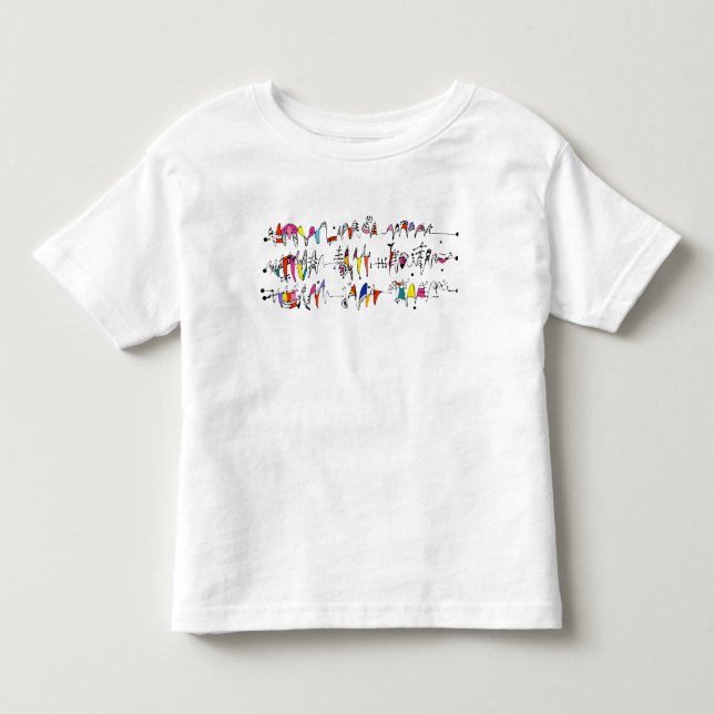 Camiseta De Bebé Abstracción de líneas onduladas (Anverso)