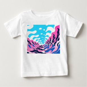 Camiseta De Bebé Abstract Dream Wave – Vibrant Surreal Flow