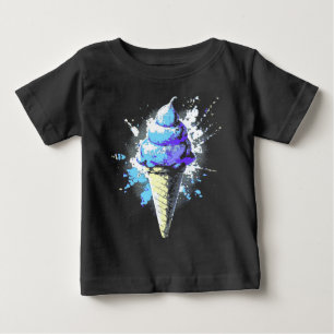 Camiseta De Bebé Abstracto de angustia Fuente de Crema de Hielo
