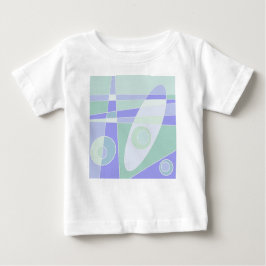 Camiseta De Bebé Abstracto Surfing Pastel Verde Púrpura