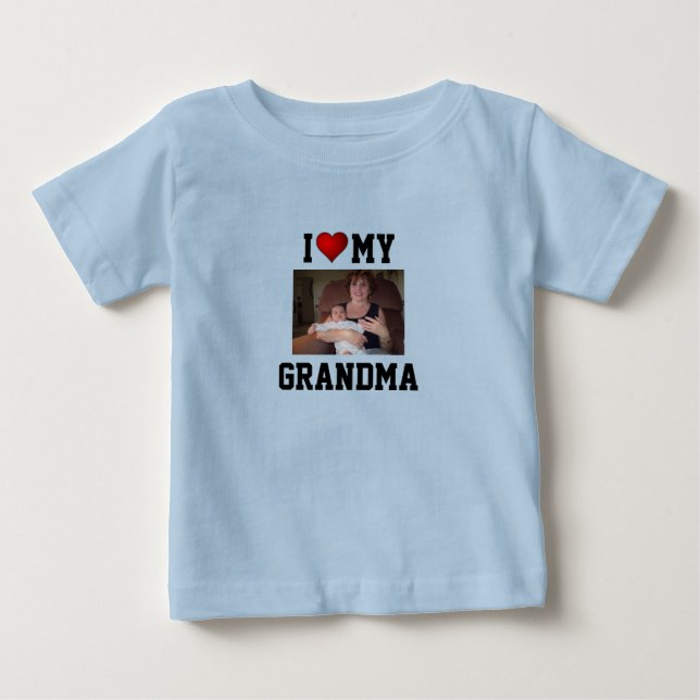 Camiseta De Bebé Abuela: AMO A MI ABUELA (Anverso)