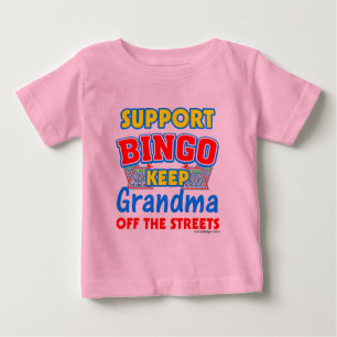 Camiseta De Bebé Abuela del bingo de la ayuda