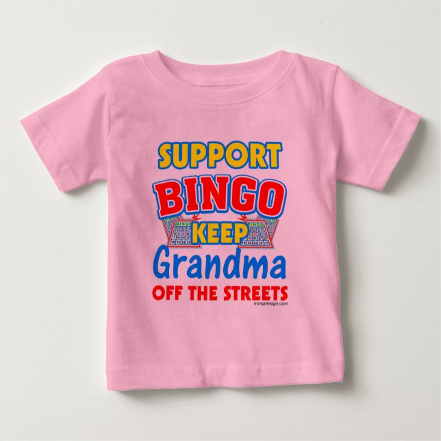 Camiseta De Bebé Abuela del bingo de la ayuda (Anverso)