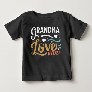 Camiseta De Bebé Abuela me ama