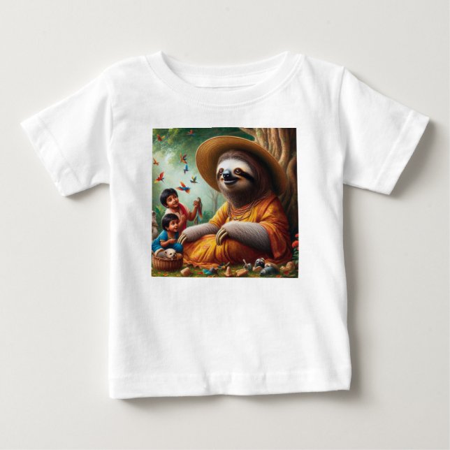 Camiseta De Bebé Abuela Sloth (Anverso)