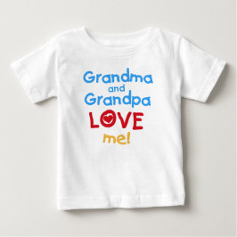 Camiseta De Bebé Abuela y abuelo me aman
