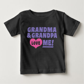 Camiseta De Bebé Abuela y abuelo me aman
