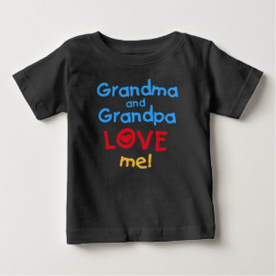 Camiseta De Bebé Abuela y abuelo me aman