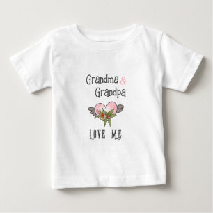 Camiseta De Bebé Abuela y abuelo me aman - Abuelo de corazón