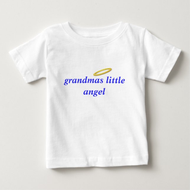 Camiseta De Bebé abuelas poco ángel (Anverso)