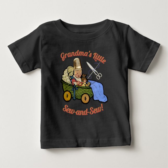 Camiseta De Bebé Abuelitos Pequeños y nuevos personalizados (Anverso)