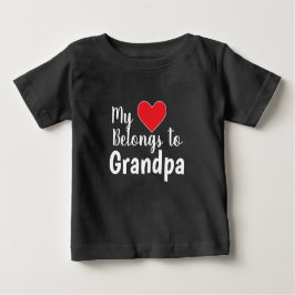 Camiseta De Bebé Abuelo lindo, mi corazón te pertenece