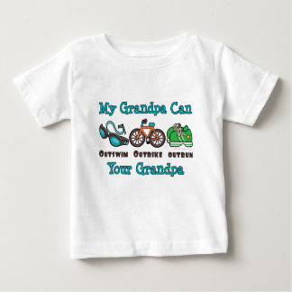 Camiseta De Bebé Abuelo Nado Fuera De Bicicleta Outrun Triathlon Be