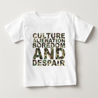 Camiseta De Bebé Aburrimiento y desesperación de la enajenación de