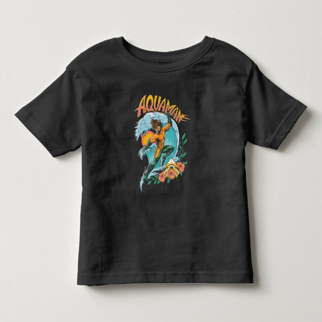 Camiseta De Bebé Acamán y Trident subiendo a la superficie gráfico (Anverso)