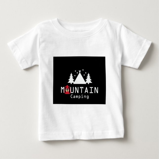 Camiseta De Bebé acampada de montaña (Anverso)