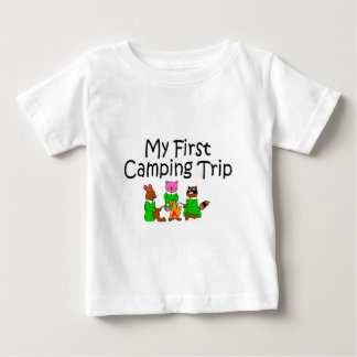 Camiseta De Bebé Acampando mi primera acampada