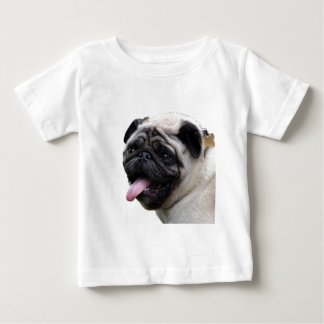 Camiseta De Bebé Accesorios de fotos Pug en blanco para manipular, 