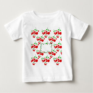 Camiseta De Bebé Accesorios de patrón de cerezo rojo de personaliza