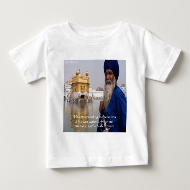 Camiseta De Bebé Acciones Karma/Proverbio Sij (Anverso)
