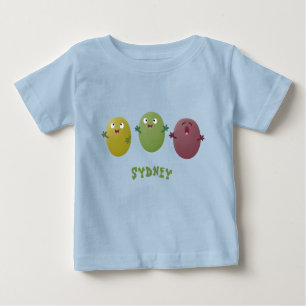 Camiseta De Bebé Aceitunas alegres y lindas cantando personalizado
