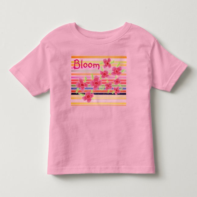 Camiseta De Bebé Acentos florales rosados (Anverso)