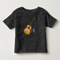 Acoustic Guitar Player Musical Notes Músico de Art