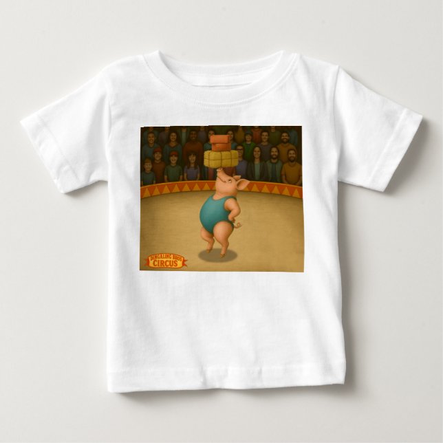 Camiseta De Bebé Acto de equilibrio de Petra la cerda (Anverso)