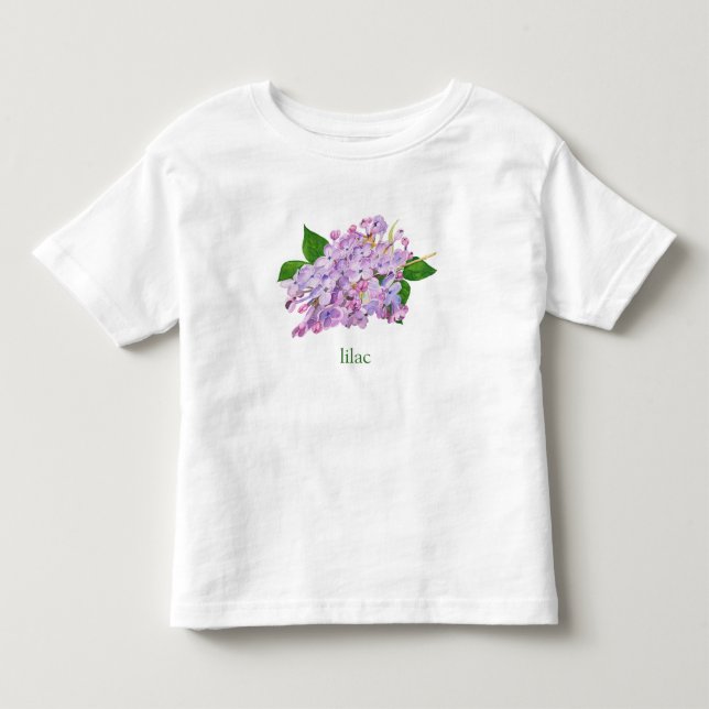 Camiseta De Bebé Acuarela botánica púrpura lilaca (Anverso)