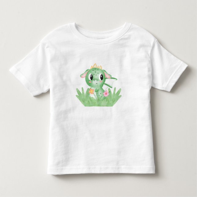 Camiseta De Bebé Acuarela de Dragón para bebés (Anverso)