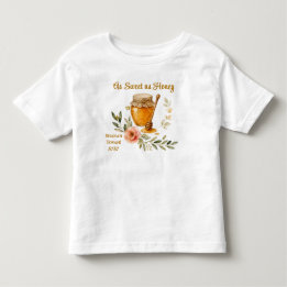 Camiseta De Bebé Acuarela de Rosh Hashaná Tan Dulce como la Miel