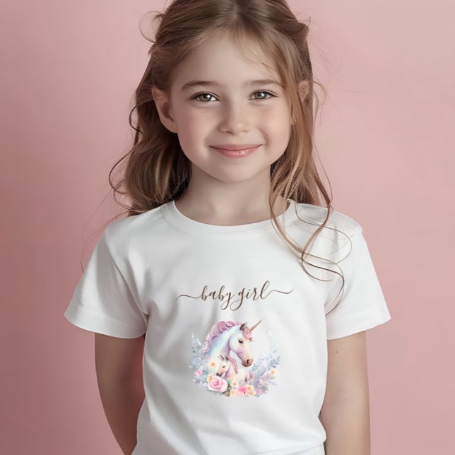 Camiseta De Bebé Acuarela de Unicornio de Primavera (Spring Unicorn Watercolor Baby T-Shirt)