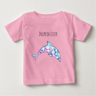 Camiseta De Bebé Acuarela del amante del delfín