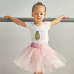 Camiseta De Bebé Acuarela moderna piña y cita graciosa positiva<br><div class="desc">Acuarela moderna piña y cita graciosa positiva</div>