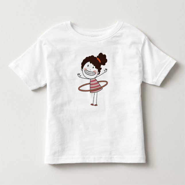 Camiseta De Bebé Acuarela Niña Palito Sonrisa Grande Hermosa (Anverso)