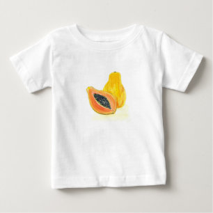 Camiseta De Bebé acuarela papaya Fruit exótico hawaii tropical