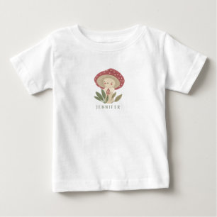 Camiseta De Bebé Acuarela Pequeño hongo Baby Bodysuit