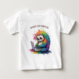 Camiseta De Bebé Acuarela Rainbow Cute Slote Computing