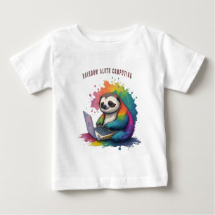 Camiseta De Bebé Acuarela Rainbow Cute Slote Computing