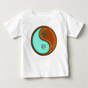 Camiseta De Bebé Acuario & Conejo de Madera