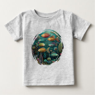 Camiseta De Bebé Acuario de Fantasía Peces Caprichosos