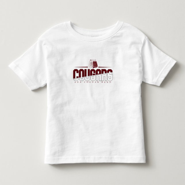 Camiseta De Bebé Ada Cougar Band Classic Toddler White T-Shirt (Anverso)