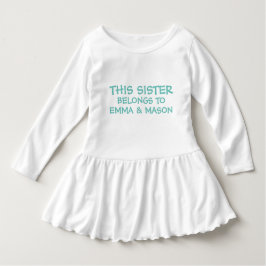 Camiseta De Bebé Add brother/sister names on little sister's