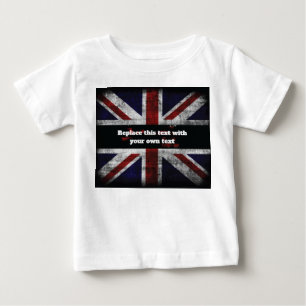 Camiseta De Bebé Add text on English flag Throw Pillow