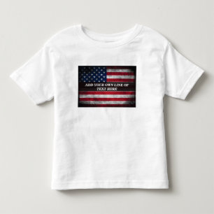 Camiseta De Bebé Add your text on American flag