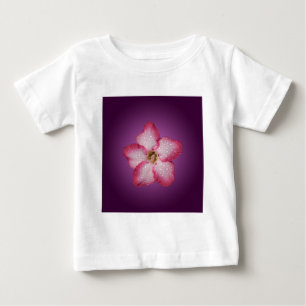 Camiseta De Bebé Adenium Flor de Flora Gradiente Violeta Rosa
